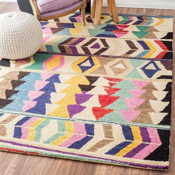 nuLOOM Ofelia 5-ft x 8-ft Rectangular Multicolor Indoor Area Rug