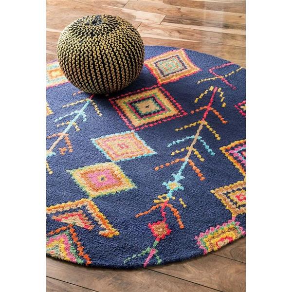 nuLOOM Belini 8ft x 10ft Blue Rectangular Indoor Kids Area Rug MJSM18B76096 RONA