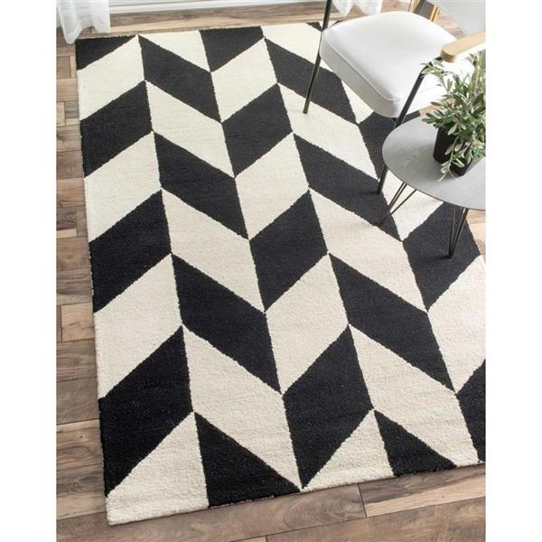 nuLOOM Katte 5-ft x 8-ft Black/White Area Rug