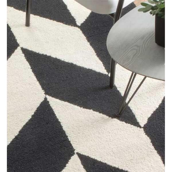 nuLOOM Katte 5-ft x 8-ft Black/White Area Rug