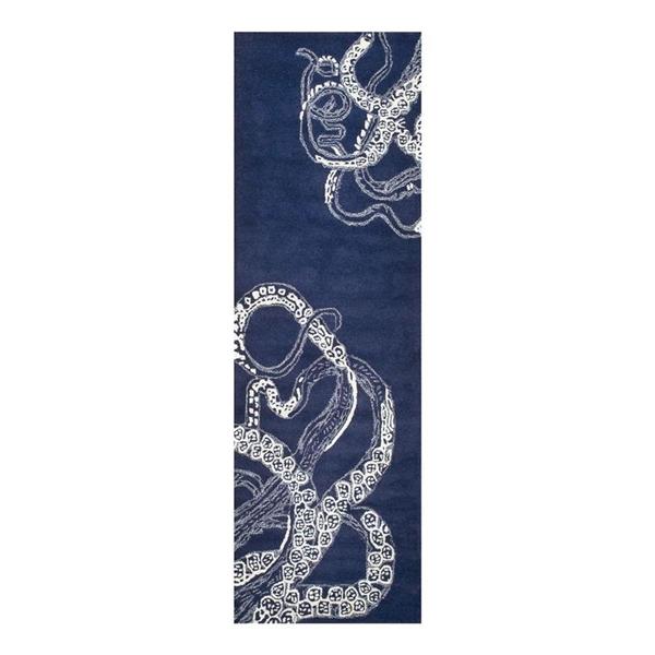 nuLOOM Octopus Tail 3-ft x 8-ft Rectangular Navy Indoor Area Rug Runner