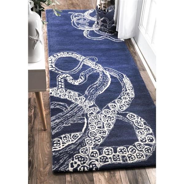 nuLOOM Octopus Tail 4-ft x 6-ft Rectangular Navy Indoor Area Rug