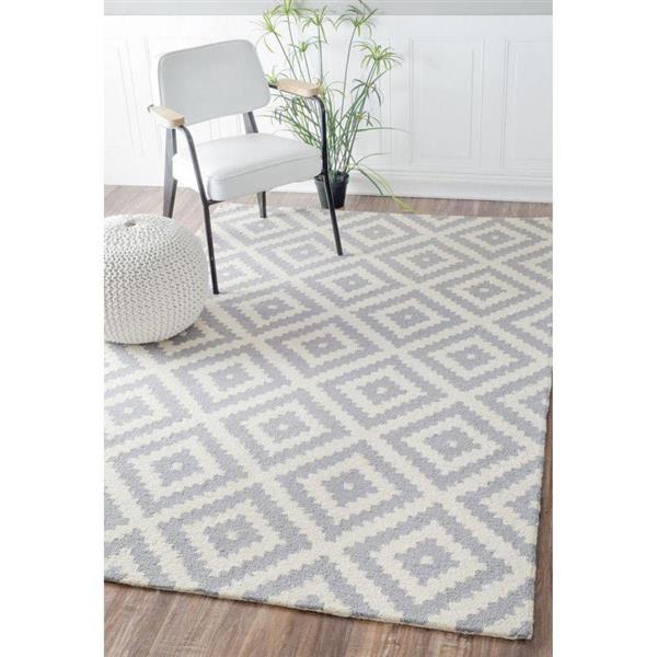 nuLOOM Varanas 8-ft x 10-ft Rectangular Gray Indoor Kellee Area Rug