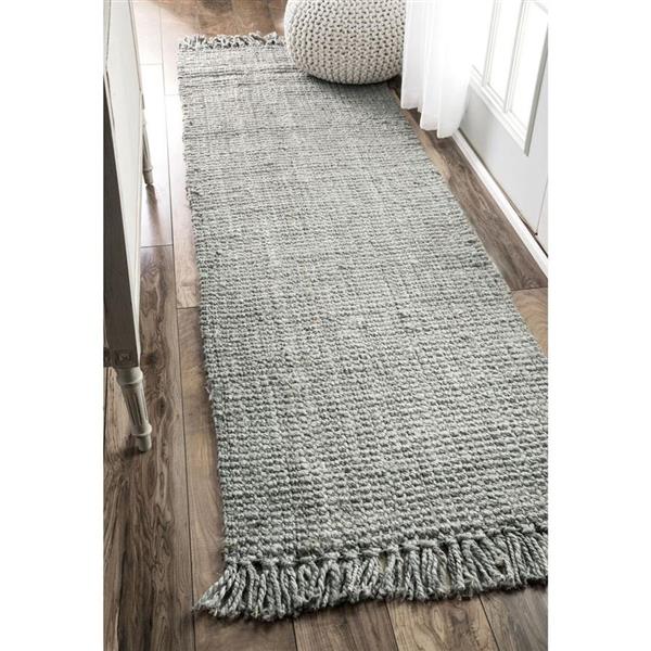 nuLOOM Chunky Loop 6-ft x 9-ft Grey Handcrafted Area Rug
