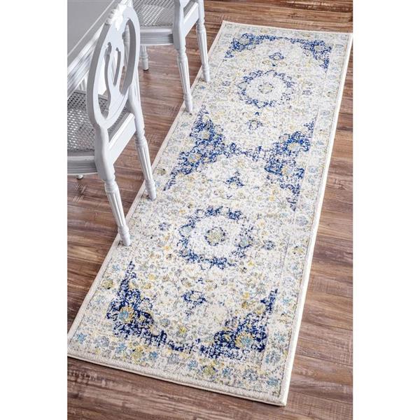 nuLOOM Bodrum 7-ft x 9-ft Oval Blue Indoor Verona Area Rug