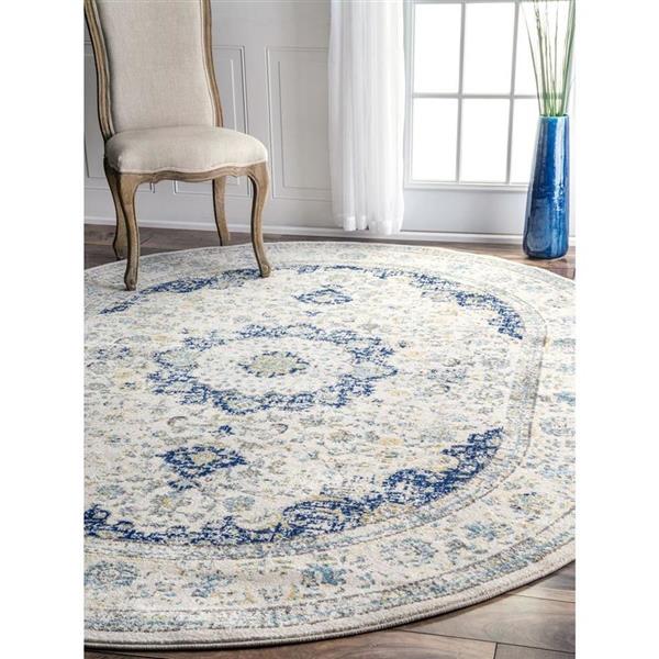 nuLOOM Bodrum 8-ft x 8-ft Square Blue Indoor Verona Area Rug