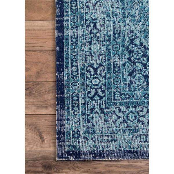 nuLOOM Freda 5-ft x 8-ft Blue Rectangular Indoor Area Rug