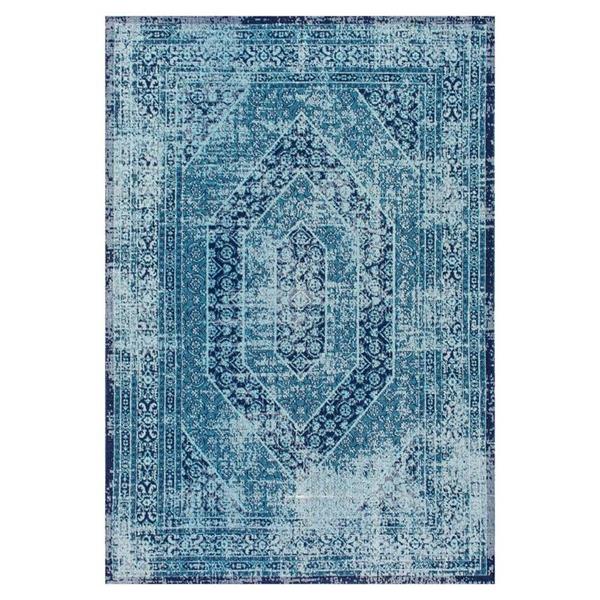 nuLOOM Freda 5-ft x 8-ft Blue Rectangular Indoor Area Rug