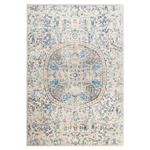 nuLOOM Floral Mandala 7-ft x 8-ft Blue Rectangular Indoor Area Rug