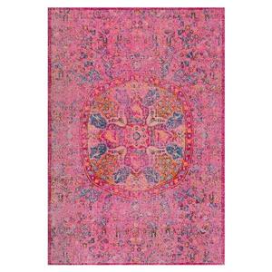 nuLOOM Floral Mandala 5-ft x 8-ft Pink Rectangular Indoor Area Rug