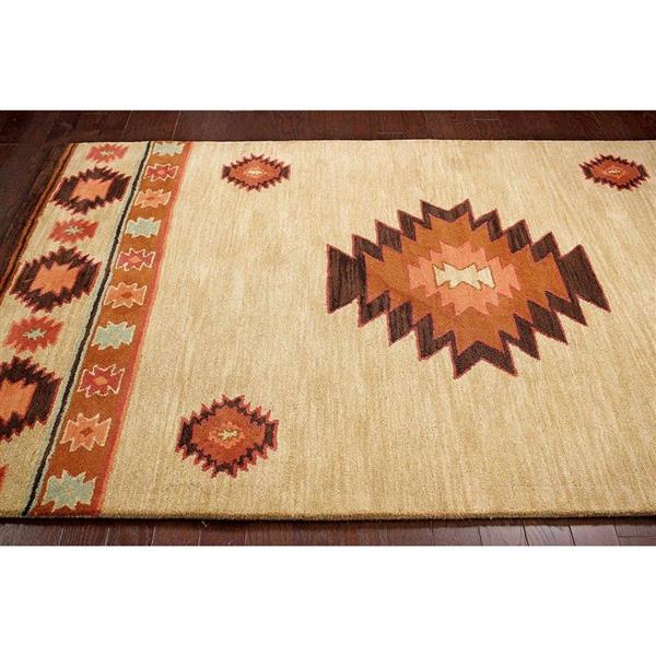nuLOOM Shyla 5-ft x 8-ft Orange Rectangular Indoor Handcrafted Area Rug