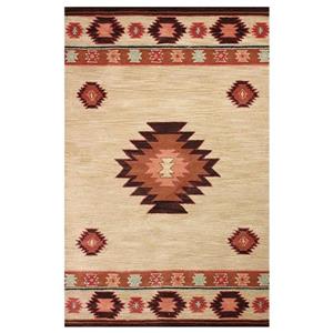 nuLOOM Shyla 5-ft x 8-ft Orange Rectangular Indoor Handcrafted Area Rug