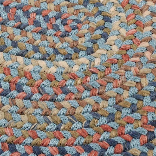 Colonial Mills Cedar Cove 2-ft x 12-ft Light Blue Oval Runner