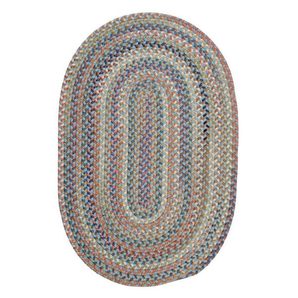 Colonial Mills Cedar Cove 2-ft x 12-ft Light Blue Oval Runner