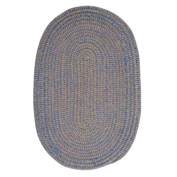 Colonial Mills Softex Check 5-ft x 8-ft Blue Ice Check Area Rug