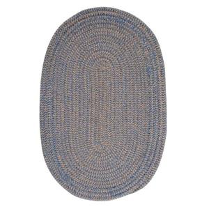 Colonial Mills Softex Check 5-ft x 8-ft Blue Ice Check Area Rug