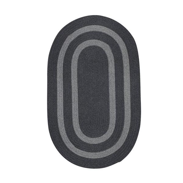 Colonial Mills Graywood 7-ft x 9-ft Charcoal Oval Area Rug