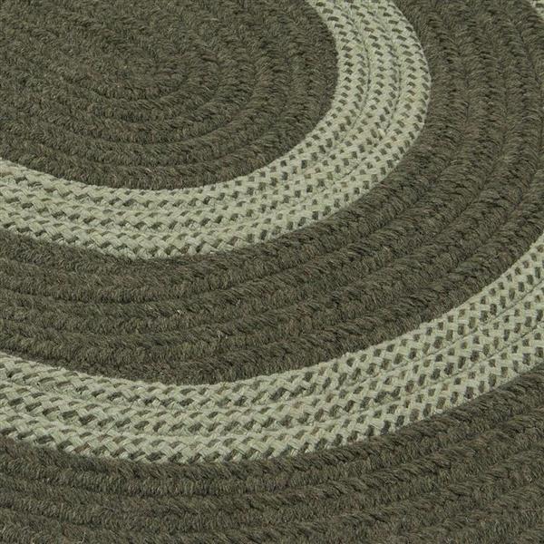 Colonial Mills Graywood 8-ft x 11-ft Moss Green Oval Indoor Handcrafted Area Rug