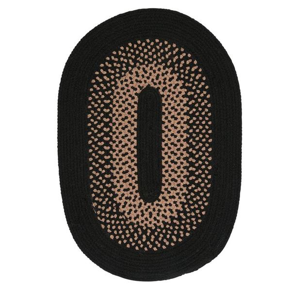 Colonial Mills Madison 8-ft x 11-ft Jet Black Oval Area Rug