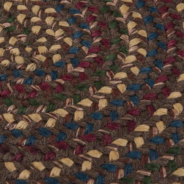 Colonial Mills Midnight 8-ft x 11-ft Java Indoor Handcrafted Oval