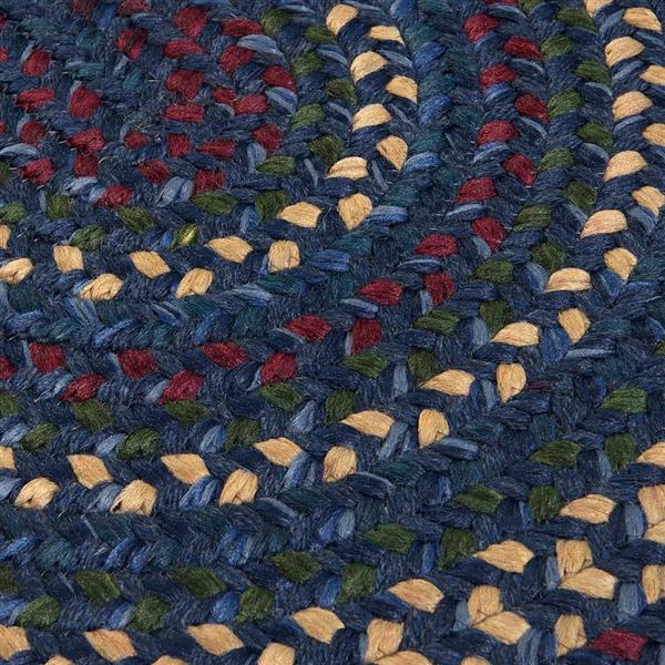 Colonial Mills Midnight 8-ft x 11-ft Indigo Oval