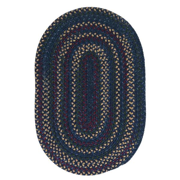 Colonial Mills Midnight 8-ft x 11-ft Indigo Oval