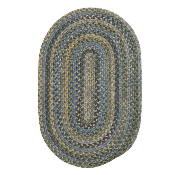 Colonial Mills Rustica 2-ft x 10-ft Whipple Blue Oval Runner