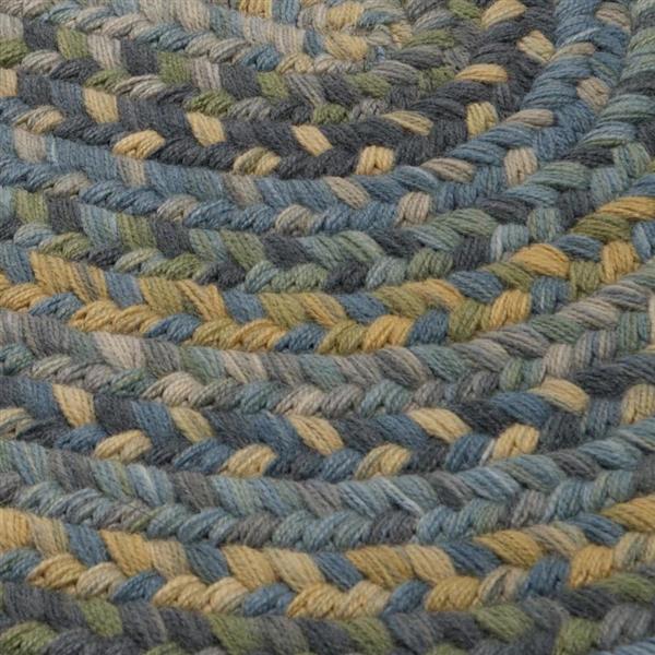 Colonial Mills Rustica  3-ft x 5-ft Whipple Blue Oval Indoor Handcrafted Area Rug