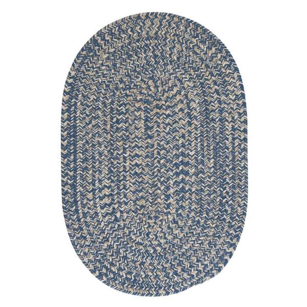 Colonial Mills Tremont 2-ft x 12-ft Handcrafted Denim Oval Runner