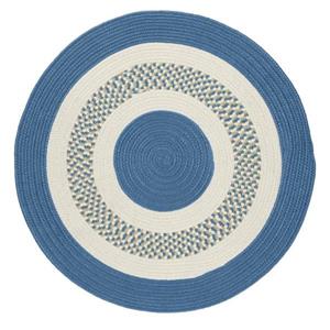 Colonial Mills Flowers Bay 4-ft x 4-ft Blue Round Area Rug