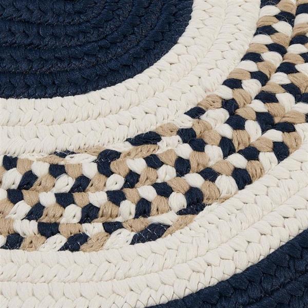 Colonial Mills Flowers Bay 4-ft x 6-ft Navy Oval Area Rug