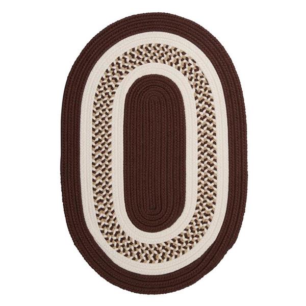 Colonial Mills Flowers Bay 2-ft x 8-ft Brown Oval Area Rug