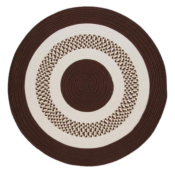 Colonial Mills Flowers Bay 6-ft x 6-ft Brown Round Area Rug