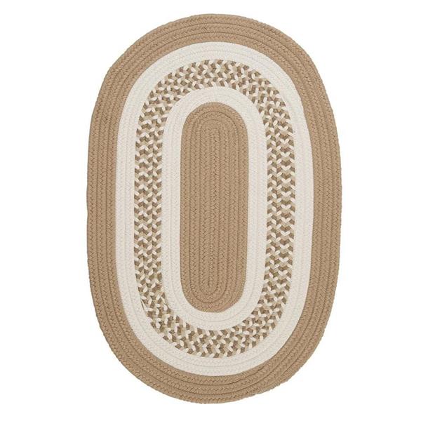 Colonial Mills Flowers Bay 5-ft x 8-ft Cuban Sand Oval Area Rug