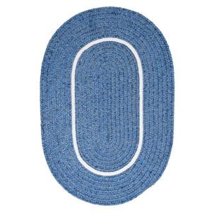 Colonial Mills Silhouette 2-ft x 8-ft Oval Indoor Blue Ice Area Rug Runner