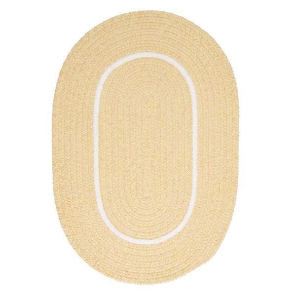 Colonial Mills Silhouette 2-ft x 8-ft Oval Runner Indoor Pale Banana Area Rug
