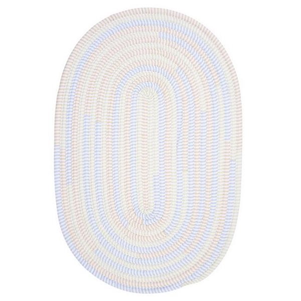 Colonial Mills Ticking Stripe Oval 8-ft Round Handcrafted Starlight Indoor Area Rug