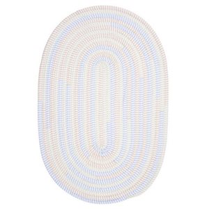 Colonial Mills Ticking Stripe Oval 8-ft Round Handcrafted Starlight Indoor Area Rug