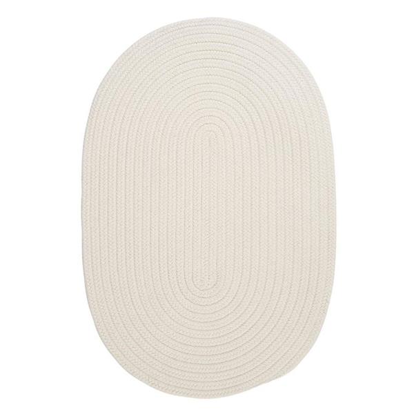 Colonial Mills Boca Raton 7-ft x 9-ft White Oval Area Rug