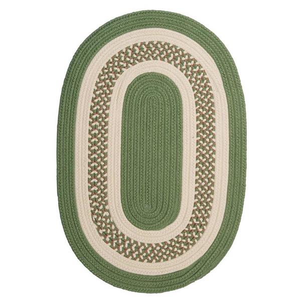 Colonial Mills Crescent 4-ft x 6-ft Moss Green Oval Area Rug