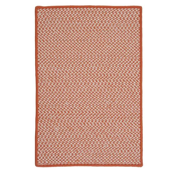 Colonial Mills Outdoor Houndstooth Tweed 2-ft x 10-ft Orange Area Rug Runner