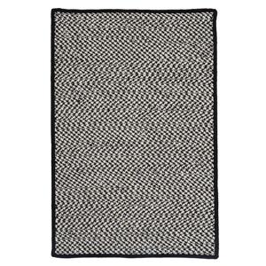 Colonial Mills Outdoor Houndstooth Tweed 4-ft x 6-ft Black Area Rug