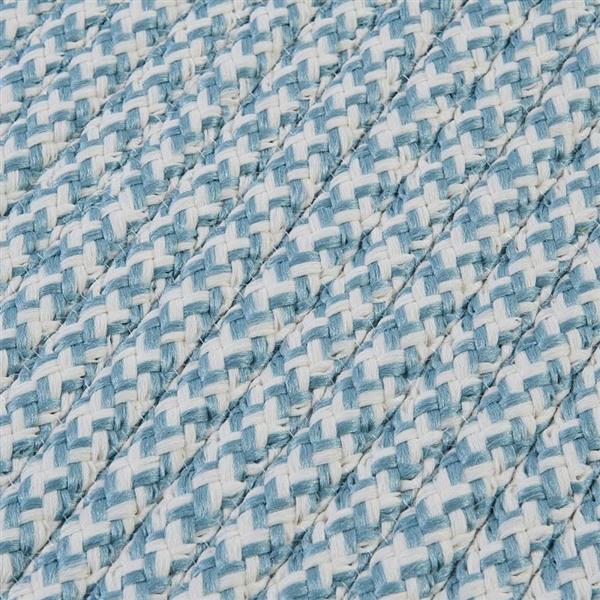 Colonial Mills Outdoor Houndstooth Tweed 8-ft Sea Blue Square Area Rug