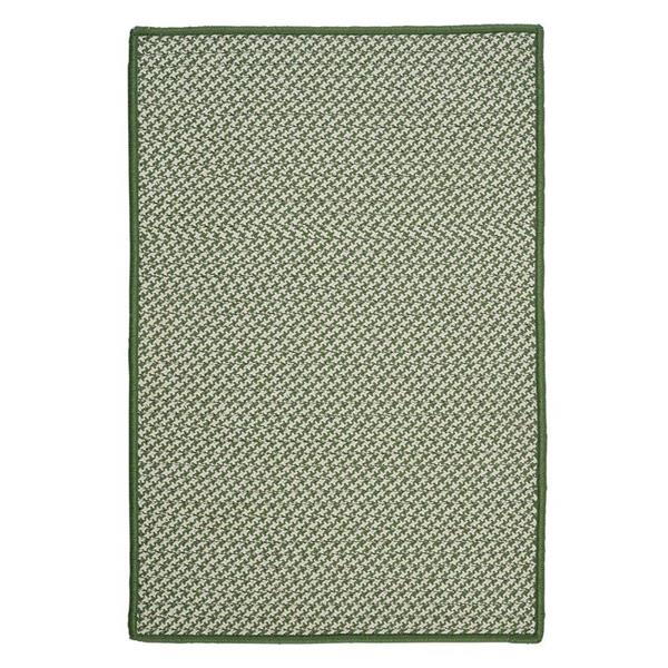 Colonial Mills Outdoor Houndstooth Tweed 4-ft x 4-ft Leaf Green Area Rug