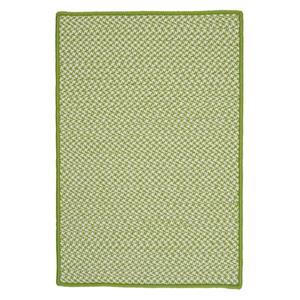 Colonial Mills Outdoor Houndstooth Tweed 4-ft x 4-ft Lime Area Rug