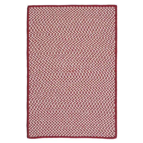 Colonial Mills Outdoor Houndstooth Tweed 6-ft Sangria Square Area Rug
