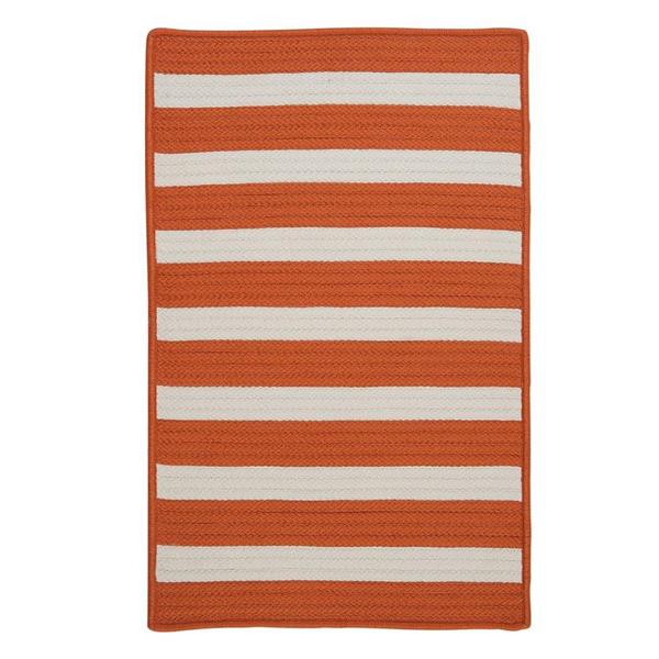 Colonial Mills Stripe It 8-ft Tangerine Square Area Rug