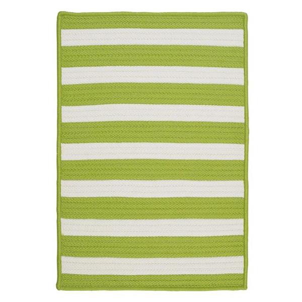 Colonial Mills Stripe It 4-ft x 6-ft Bright Lime Area Rug