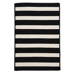 Colonial Mills Stripe It 2-ft x 6-ft Black White Area Rug