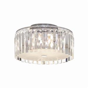 BAZZ Glam 12-in Clear and Frosted Glass Plates 5-Light Frosted Ceiling Lamp